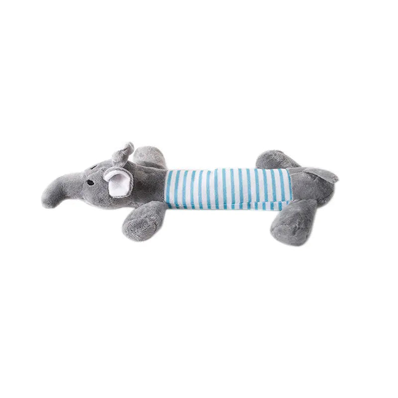 Plush vocal dog toy in elephant design made of soft pp cotton.