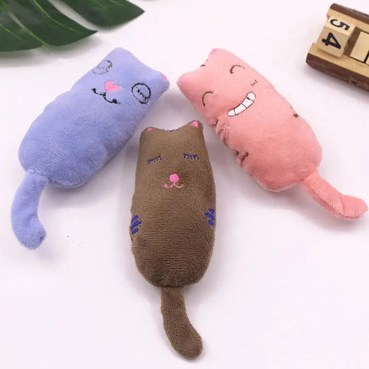 Pet cute plush catnip toy in various colors for cats.