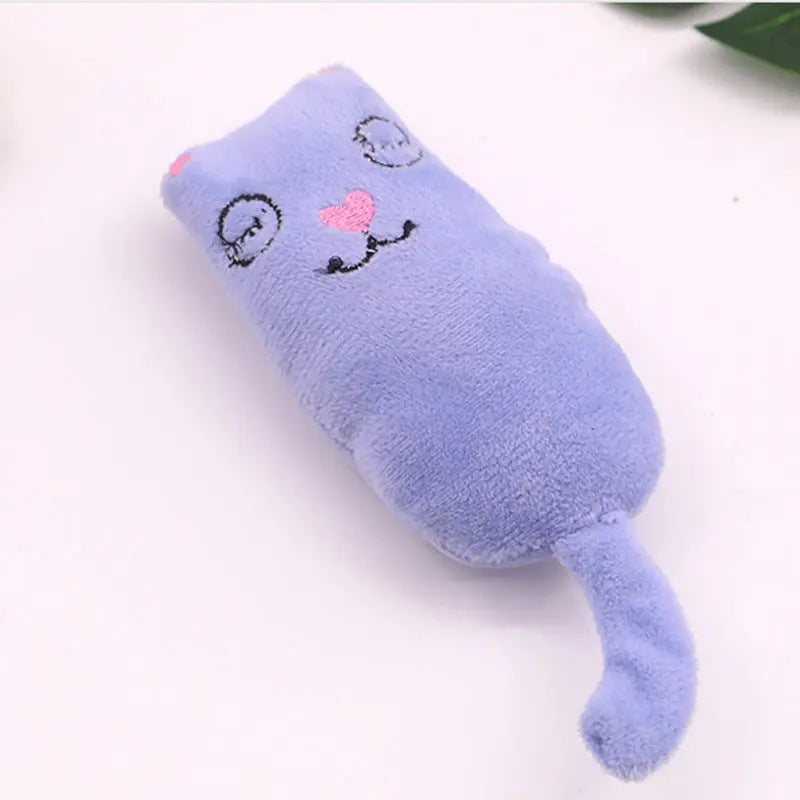 pet cute plush catnip toy with smiling face design