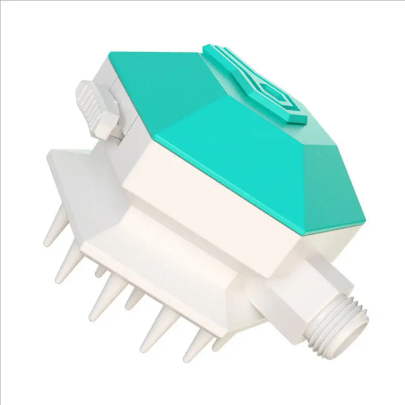 Pet shower brush nozzle with ABS material for dog and cat grooming.