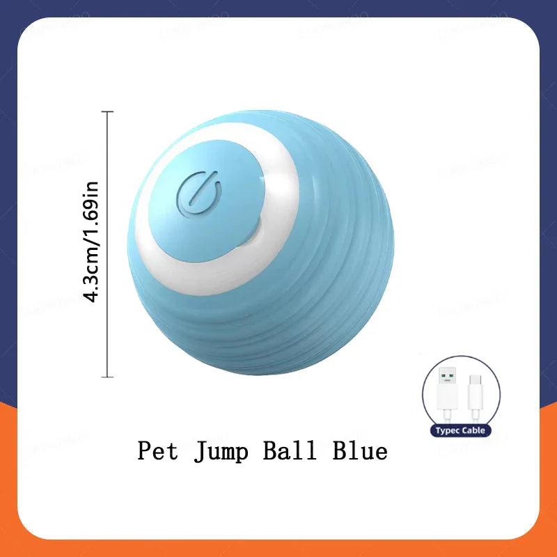 Smart dog toy ball, electronic interactive pet toy, blue, USB charging.