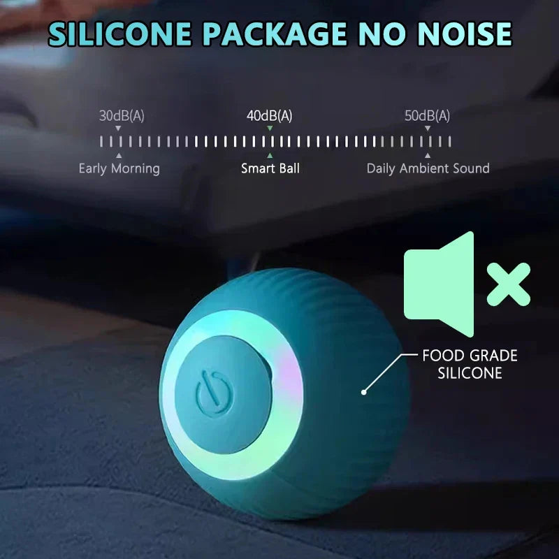 ZoomieRoller™ Smart Toy with silicone package, reducing noise for cats.