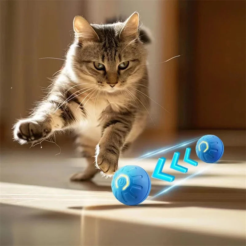 Smart dog toy ball electronic interactive pet toy for kittens and puppies, USB automatic moving and bouncing, silica gel material.