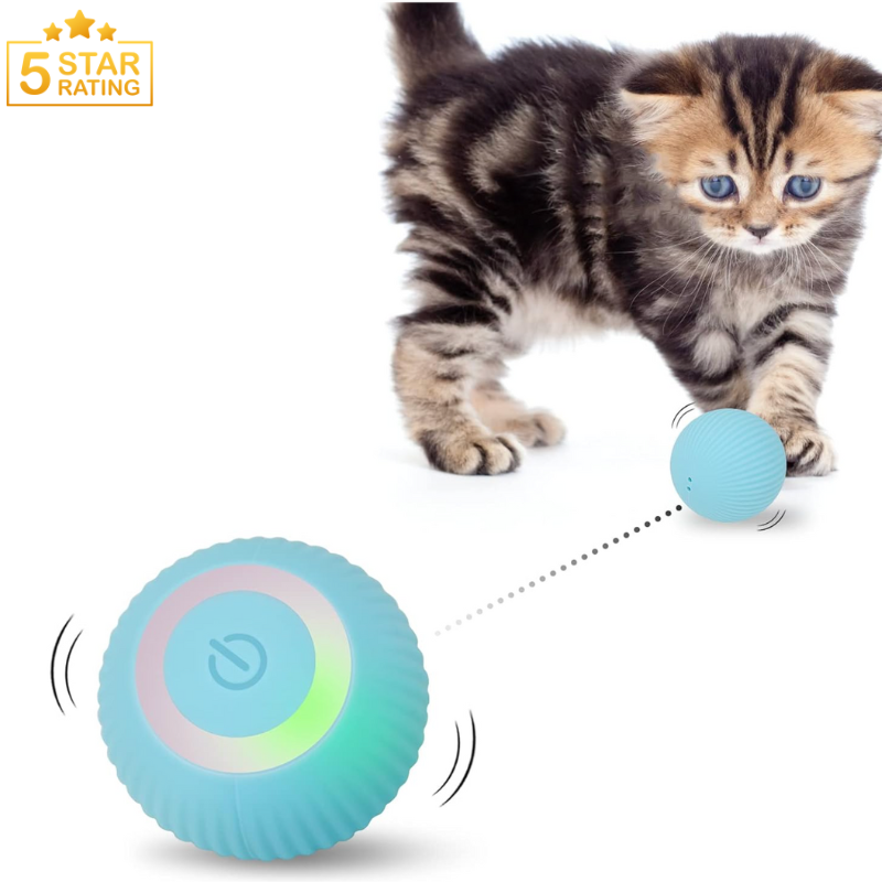 ZoomieRoller™ Smart Toy for Cats in action with interactive features.