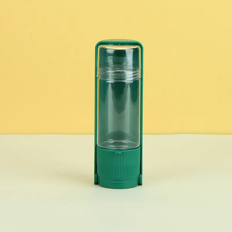 Portable pet water bottle in malachite green with a durable HIPS material design.